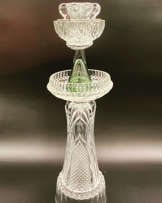 Kertastjaki með grænu staupi