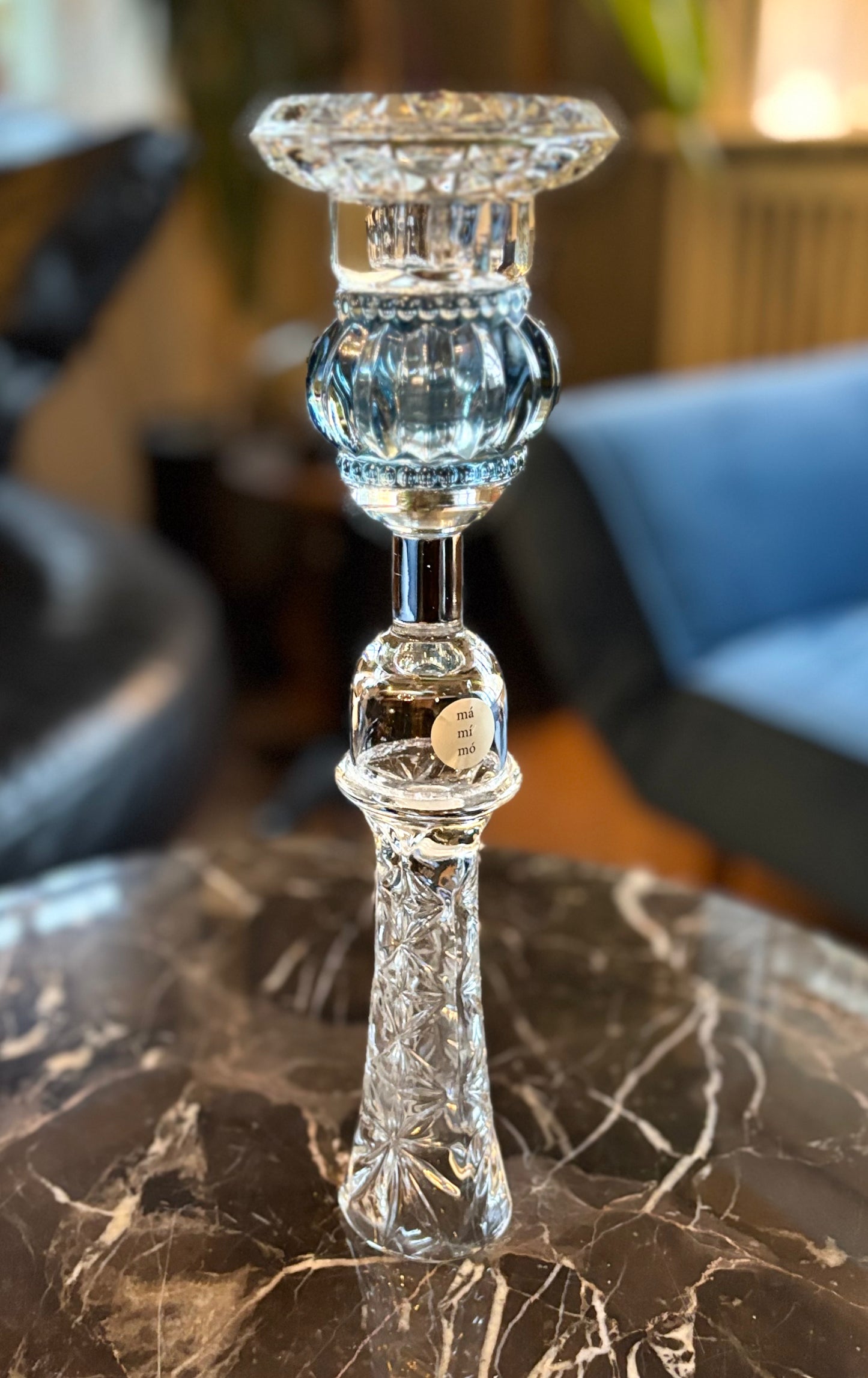 Kertastjaki með bláu I