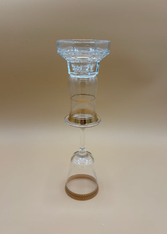 Kertastjaki með 2 gullröndum